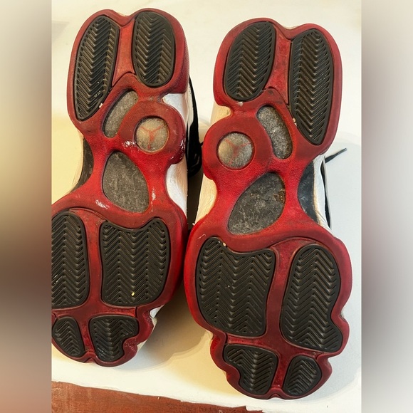 Nike Air Jordan 6 Rings 'Bred' Black Red Mens Sz 8.5 Shoes 322992 062 - Picture 8 of 12